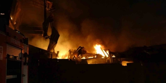 Malatya’da şantiyede korkutan yangın: 2 yaralı