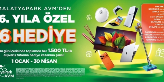 MalatyaPark AVM’den 16. Yıla özel büyük çekiliş kampanyası