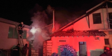 Mermer fabrikasında yangın çıktı