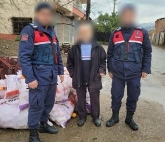 Nazilli’de portakal hırsızı yakalandı