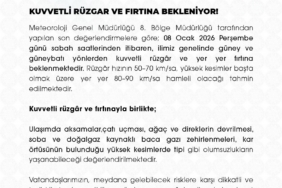 Niğde Valiliği’nden kuvvetli rüzgar ve fırtına uyarısı