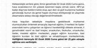 Niğde’de eğitime 1 gün ara verildi