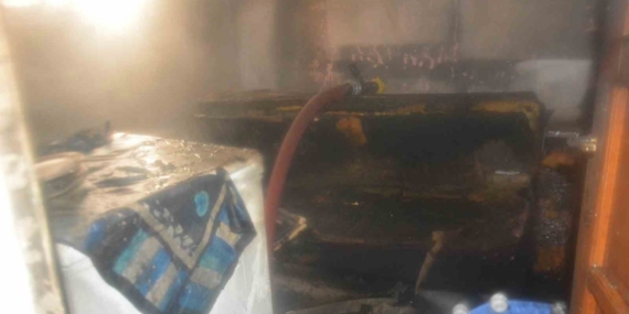 Ordu’da apartmanın zemin katında yangın