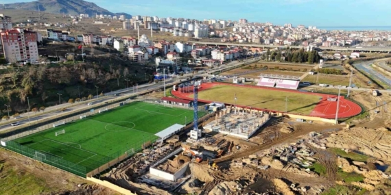 Ordu’da modern spor kompleksi inşaatı yükseliyor