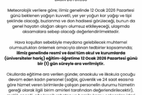 Sakarya’da eğitime kar tatili