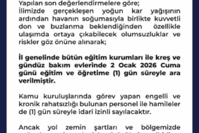 Şanlıurfa’da eğitime 1 gün ara verildi