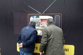 Şantiye meraklılarına özel tasarım: Ordu’da televizyon şeklinde izleme alanı