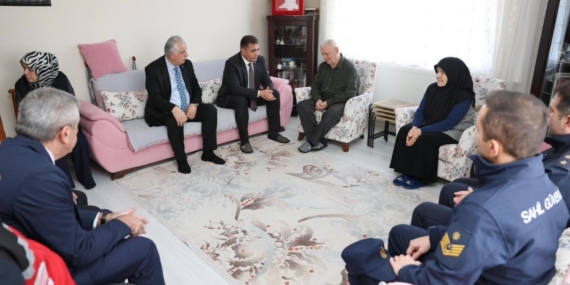 Şehit ailesine veda ziyareti