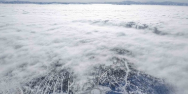Sis ve kar altındaki Harput, en sessiz günlerini yaşıyor