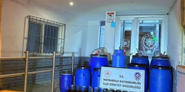 Tekirdağ’da kaçak içki operasyonu: 665 litre ele geçirildi