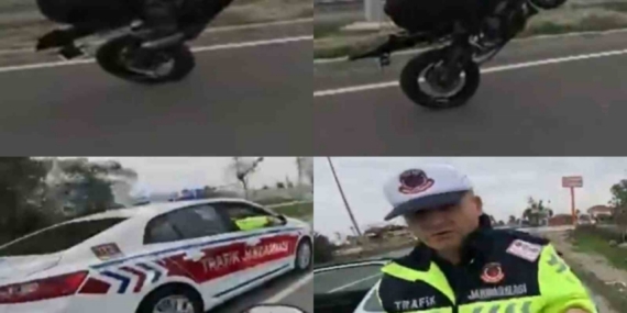 Ters yönde akrobatik hareketler pahalıya patladı: 30 bin TL ceza yediler