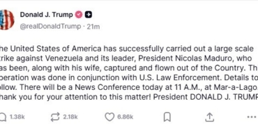 Trump, Venezuela’ya saldırıyı doğruladı: "Maduro ve eşi yakalanarak ülkeden çıkarıldı"