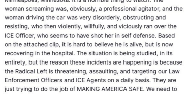 Trump’tan Göçmenlik ve Gümrük Muhafaza Dairesi ajanlarının bir kadını vurarak öldürmesi ile ilgili açıklama