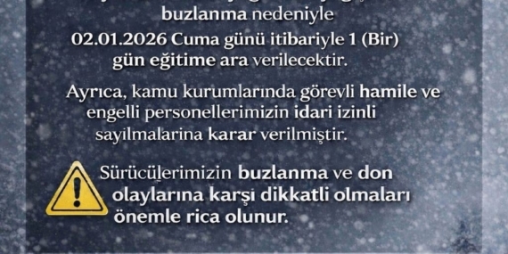 Tufanbeyli’de eğitime kar engeli