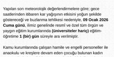 Tunceli’de eğitime 1 gün ara