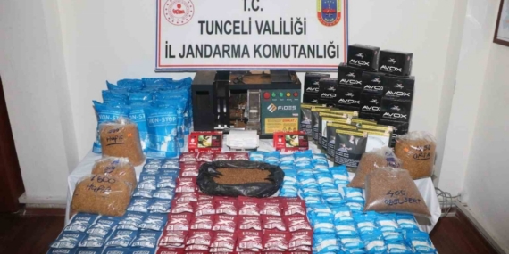 Tunceli’de kaçak alkol ve tütün operasyonu