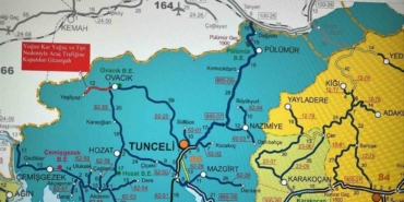 Tunceli’de yoğun kar yağışı nedeniyle birçok il yolu ulaşıma kapatıldı