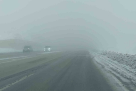 Van-Özalp kara yolunda sis görüş mesafesini düşürdü
