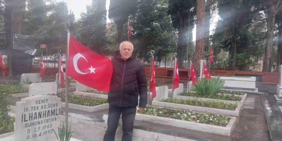 Yeni yılın ilk gününde şehit kardeşini yalnız bırakmadı