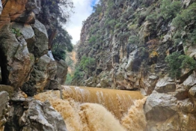 Yoğun yağışlar Gökbük Kanyonu’nun su debisini artırdı