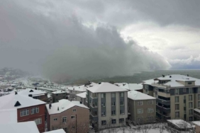 Zonguldak’a kar fırtınası geldi